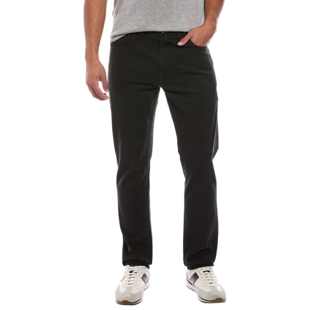 Isaia Mens  Slim Straight 5-Pocket Pant, Black